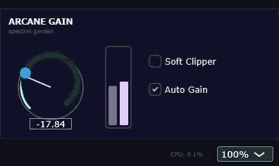 ArcaneGain plugin interface preview