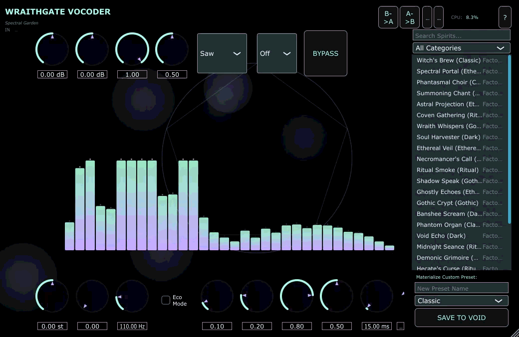 Wraithgate Vocoder plugin interface preview